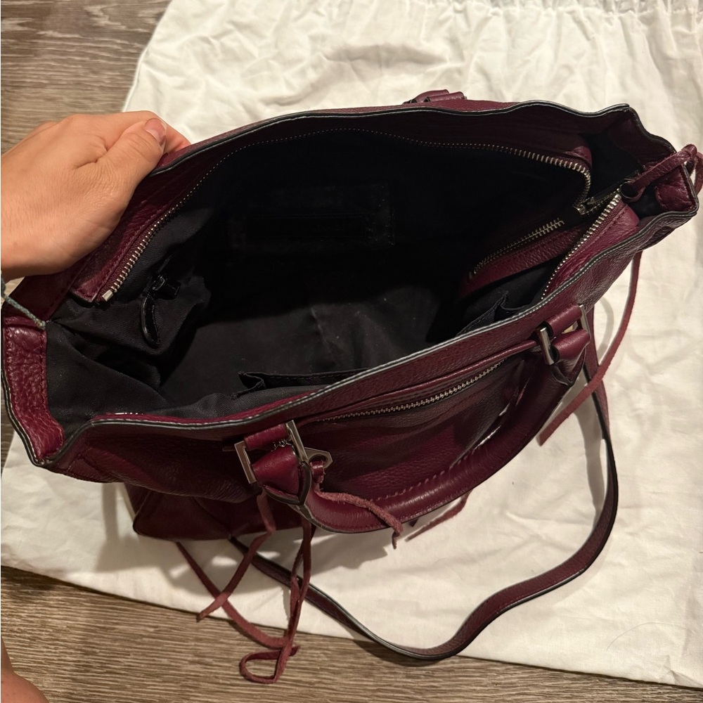 Rebecca Minkoff Burgundy Leather Satchel - Picture 6 of 12